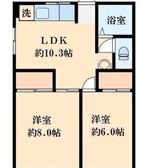レジデンス浦和常盤 1D号室、ＪＲ京浜東北線「北浦和駅」 徒歩15分、広さ50㎡、敷金0礼金0、2LDKの募集です。 − 埼玉県