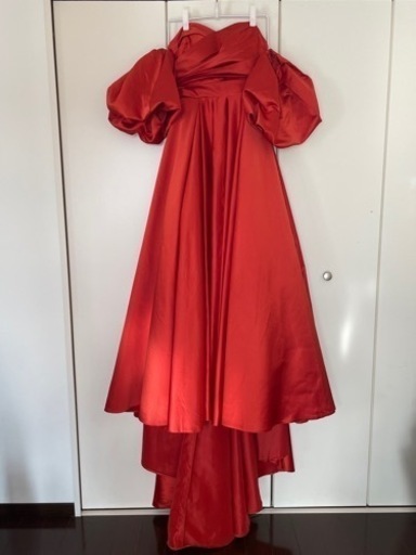 カラードレス　ウェディングドレス　結婚式　テラコッタ