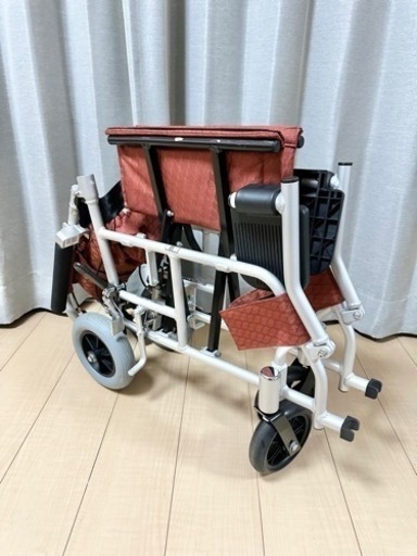 良品 マキライフテック 車椅子 折りたたみ ブレーキ付き