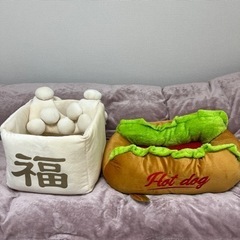 スリコ　入れる升　なりきりホットドッグクッション　新品