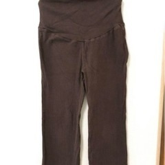 千趣会　マタニティ　リブフレアパンツ　ブラウンの画像