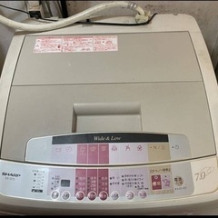 全自動洗濯機 SHARP シャープ ES-D78  7.0kg洗い・多人数家族向け 2002年製の画像