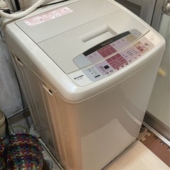 全自動洗濯機 SHARP シャープ ES-D78  7.0kg洗い・多人数家族向け 2002年製の画像
