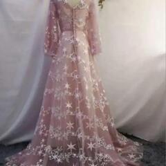 ウェディング オーバードレス 星柄の画像