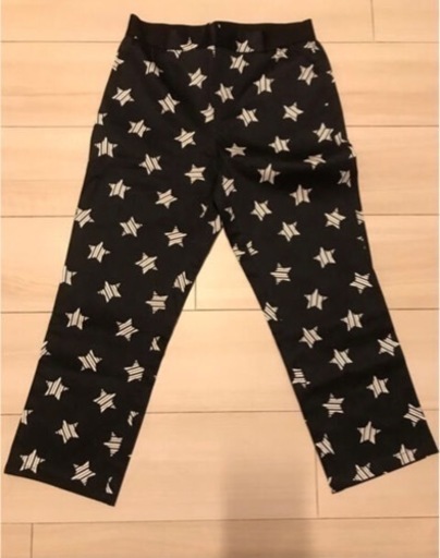 PJ・黒×白・星柄・パンツ・オールシーズン・クロップド・サイズXS-S・新品
