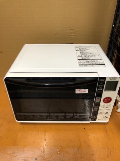☆中古￥6,800！HITACHI　オーブンレンジ　家電　2018年製　MRO-S1KS型　【BA127】