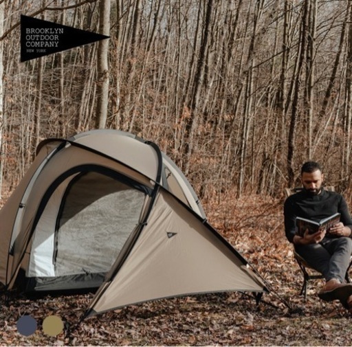 スノーピーク焚き火台S、ブルックリン The Tent 3 40Dナイロン ３人用テントのセット