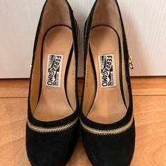 Ferragamoパンプス☆本スエード☆35 1/2