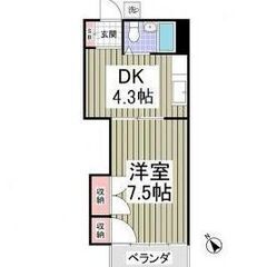 IKEA家具付き　洋7.5 DK4.3　2階/2階建　プチシャトー若草　入居	即 - 不動産