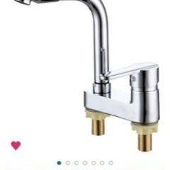 混合栓 シングルレバー ツーホールの画像