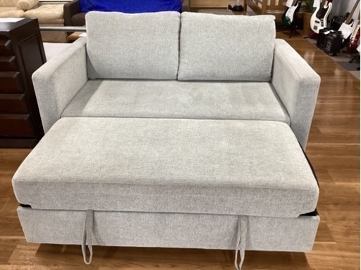 ソファー【町田市再生家具】格納フットレス付き　232538