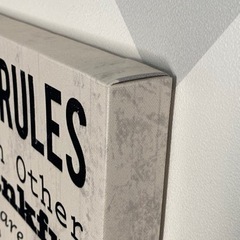 キャンバスアートパネル  FAMILY RULESの画像