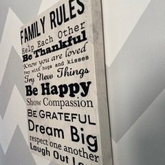 キャンバスアートパネル  FAMILY RULESの画像