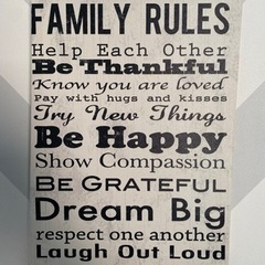 キャンバスアートパネル  FAMILY RULESの画像