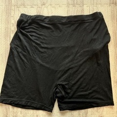 3分丈マタニティレギンス 妊婦服スパッツ ペチパンツ黒の画像