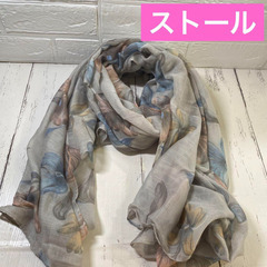 ストール スカーフ ビスコース100% シンプルな花柄 中国製 ...