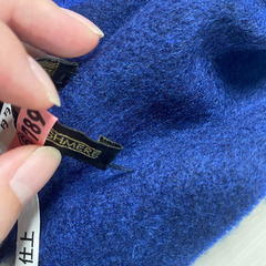 CASHMERE マフラー リバーシブル ブルー 厳選された素材の画像