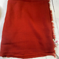 ストール レッド ベージュ 2点セット 男女兼用 ふわふわ手触り 可愛いの画像