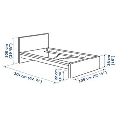 美品 5ヶ月使用 IKEA マットレス+収納ケース付き セミダブルの画像