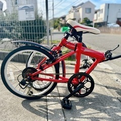 U013 折り畳み自転車　Ferrari　20インチ 7段変速　ミニベロ フェラーリ 折りたたみ ミニベロ自転車 20インチ フェラーリ