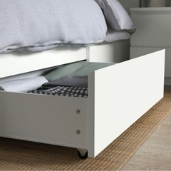 美品 5ヶ月使用 IKEA マットレス+収納ケース付き セミダブルの画像