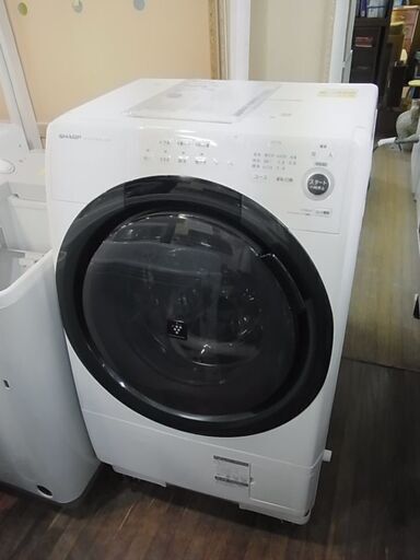 セール中につき、通常特価82,478円より23,000円引きの59,478円!　SHARP　シャープ　2021年製　ドラム式洗濯乾燥機　ES-S7F　容量7kg　低騒音タイプ
