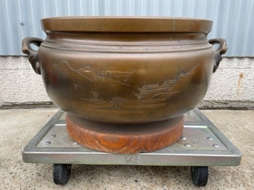 火鉢 真鍮製？銅製？アンティーク 古民家 古民具 茶道具 古道具 レトロ 骨董