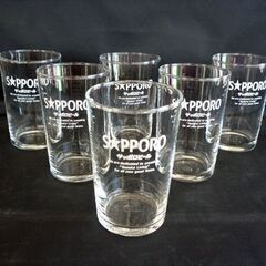 ☆サッポロビール ビールグラス ビアグラス 6型コップ 6個セット SAPPORO 酒器 S☆PPORO ガラス製 コップ 札幌 北20条店の画像