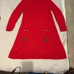 Nenetネネット　ニットワンピース（赤）
