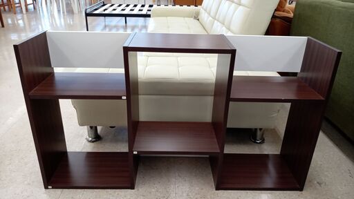 ★ジモティ割あり★  飾り棚 ブラウン H59×D23.6×W106.3 クリーニング済み TJ3792