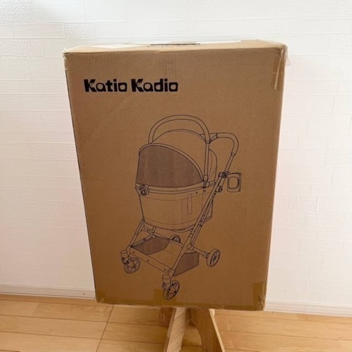 軽量 ペットカート 折りたたみ式 キャリー カゴ ゲージ ブレーキ付き ベージュ 犬 猫 イヌ ネコ キャリー ベビーカー バギー