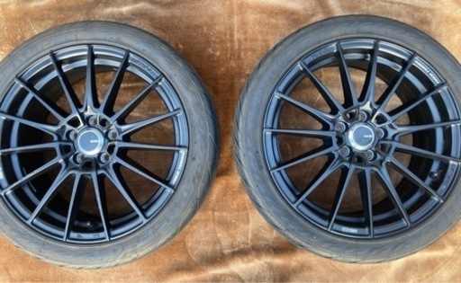 【値下げ】エンケイチューニング ENKEI TUNING FC01 17インチ 7J +48 PCD100 5H、FINALIST 595EVO 205/45R17 タイヤホイール 4本セット