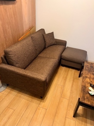 ニトリソファー　3人掛け　オットマン付き！