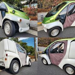 ☆超小型EV《 TOYOTAコムス B-COM 》デリバリー「低走行3,603km」キャンバスドア張替 パール/ライム☆東京都大田区【下取OK】の画像