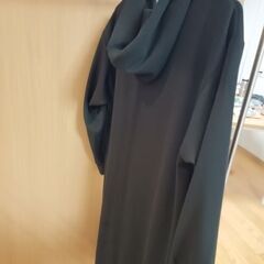 ロング丈パーカー（黒）の画像
