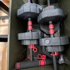 可変式ダンベル　フラットベンチ(バーベル台付)の画像