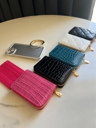 バレンタインセール　ミニウォレット&カードケース　クロコダイル　7color