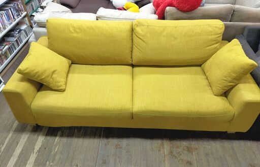 IDC OTSUKA テラソー モデル DUO デュオ2.5S  2.5人掛け ソファ  フェザークッション 幅約202cm 奥行き85cm TERASOH マスタード からし色