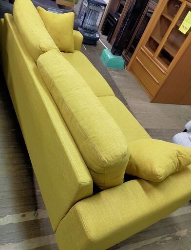 IDC OTSUKA テラソー モデル DUO デュオ2.5S  2.5人掛け ソファ  フェザークッション 幅約202cm 奥行き85cm TERASOH マスタード からし色