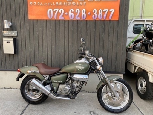 ★20万円　マグナ50 ミリタリーカスタム！走行少ない！セル1 実働車　バッテリー新品！ホンダ　マグナ　原付