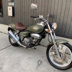 ★20万円　マグナ50 ミリタリーカスタム！走行少ない！セル1 実働車　バッテリー新品！ホンダ　マグナ　原付の画像