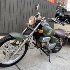 ★20万円　マグナ50 ミリタリーカスタム！走行少ない！セル1 実働車　バッテリー新品！ホンダ　マグナ　原付の画像
