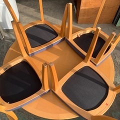 決まりました】B600 ASAHIKAWA 旭川家具 テーブル＋チェアセット 