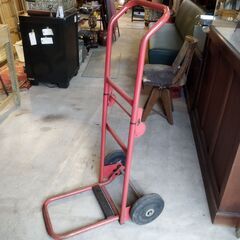 二輪運搬車 折りたたみ式 スチールパイプ製 キャリーカート　/T...