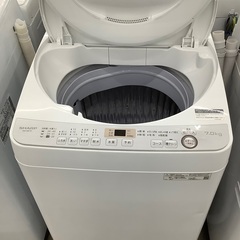 SHARP 全自動洗濯機　ES-GE7C-W 2019年製の画像