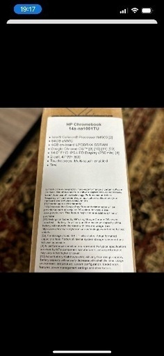 HP hp chromebook 14a-na1001tu
