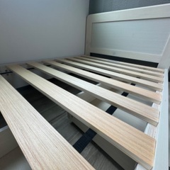 ほぼ新品 すのこベッド シングルベッド 白 引き出し収納付の画像