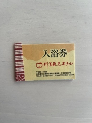 弟子屈　川湯観光ホテル　日帰り入浴券（12枚）