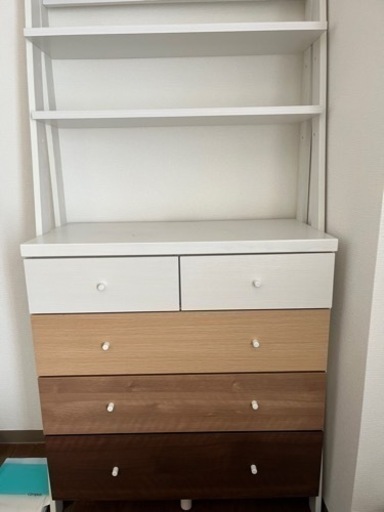 ニトリ　チェストラックホワイトフォッシュ