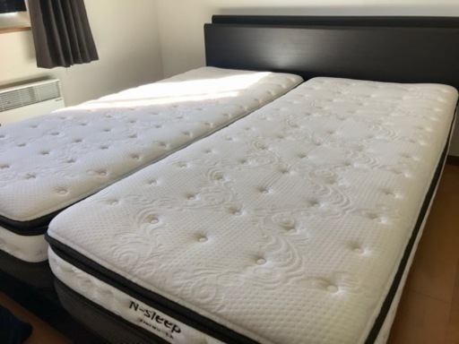 【決まりました】北海道の方へ配送いたします　美品　クイーンベッド　マットレス　ベッドフレーム　ニトリ